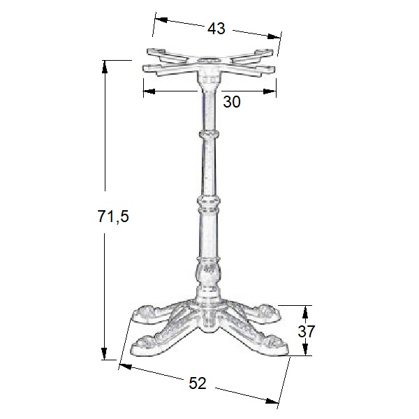 Podstawa stolika żeliwna SH-5051/B Stema