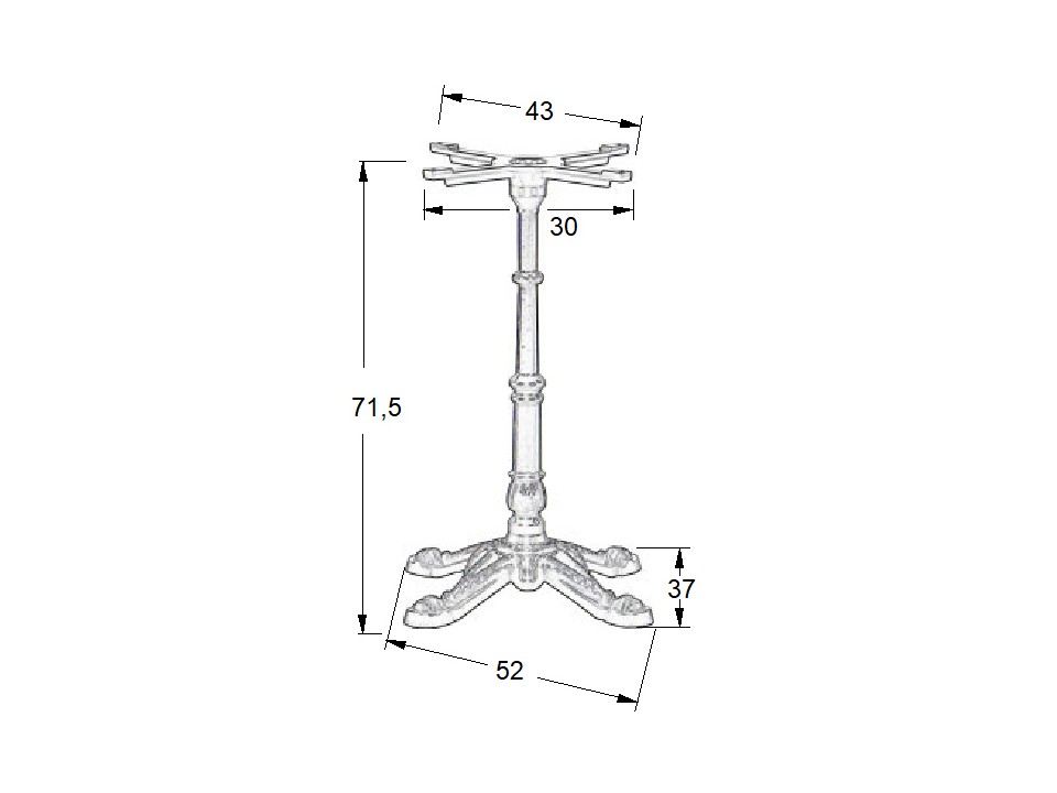 Podstawa stolika żeliwna SH-5051/B Stema