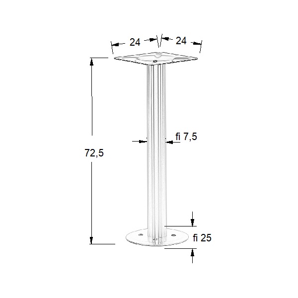 Podstawa mocowana do podłoża SH-3017-2/S szczotkowana Stema