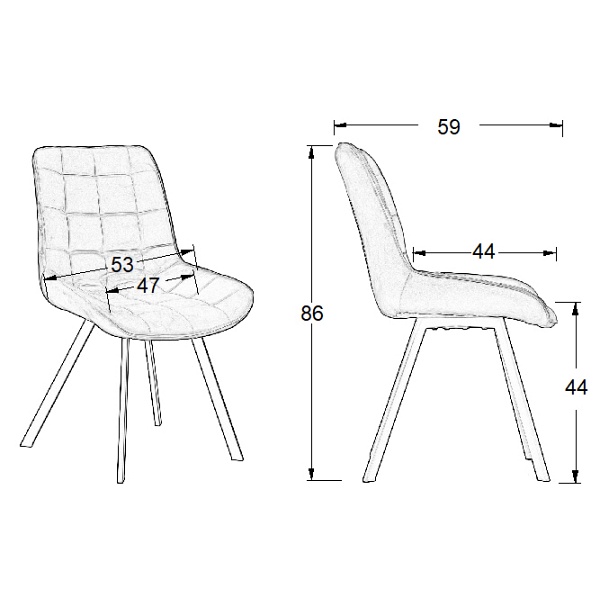Krzesło CN-6025 szary - Stema