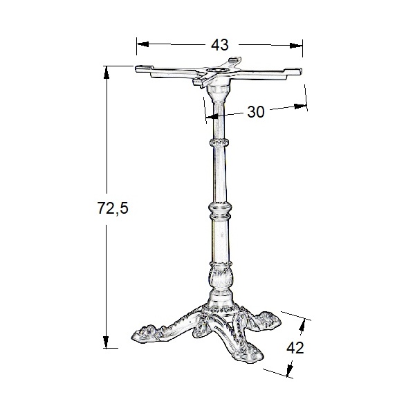 Podstawa stolika żeliwna SH-5051A/B Stema