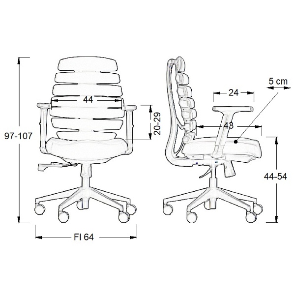 Krzesło obrotowe LOOP CZARNY Stema