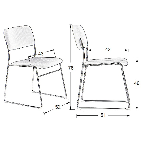 Krzesło stacjonarne CN-62/CH CZARNY Stema