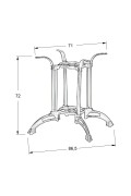 Podstawa stolika żeliwna SH-5033-2/B Stema