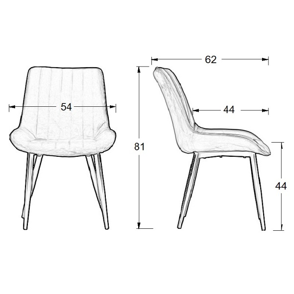 Krzesło do salonu i jadalni HTS-D7A tap. 44 Stema