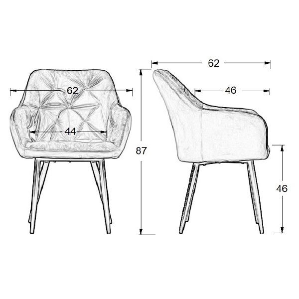 Krzesło do salonu i jadalni HTS-D19 tap. 44 Stema