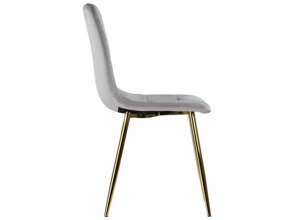 Krzesło do salonu i jadalni CN-6004 jasny szary stelaż złoty Stema