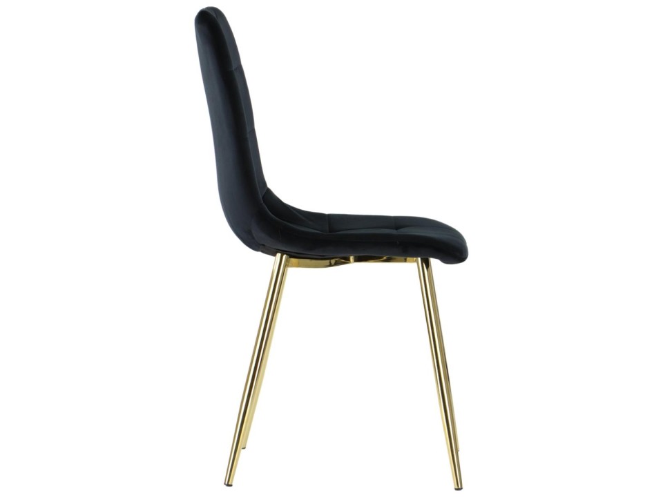 Krzesło do salonu i jadalni CN-6004 czarny stelaż złoty Stema