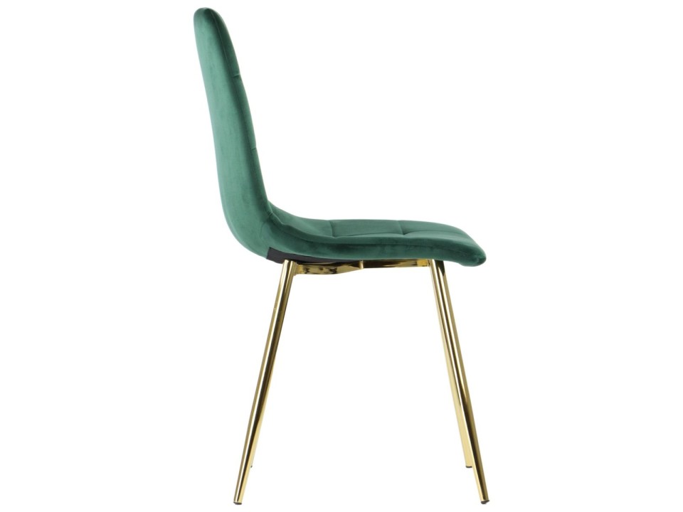 Krzesło do salonu i jadalni CN-6004 zielony stelaż złoty Stema