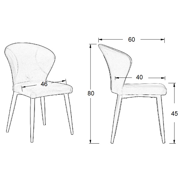 Krzesło CN-6080 czarny  stelaż złoty Stema