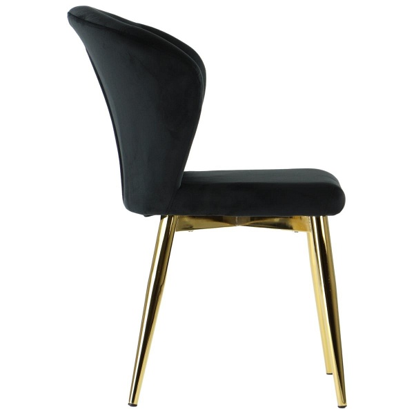 Krzesło CN-6080 czarny  stelaż złoty Stema