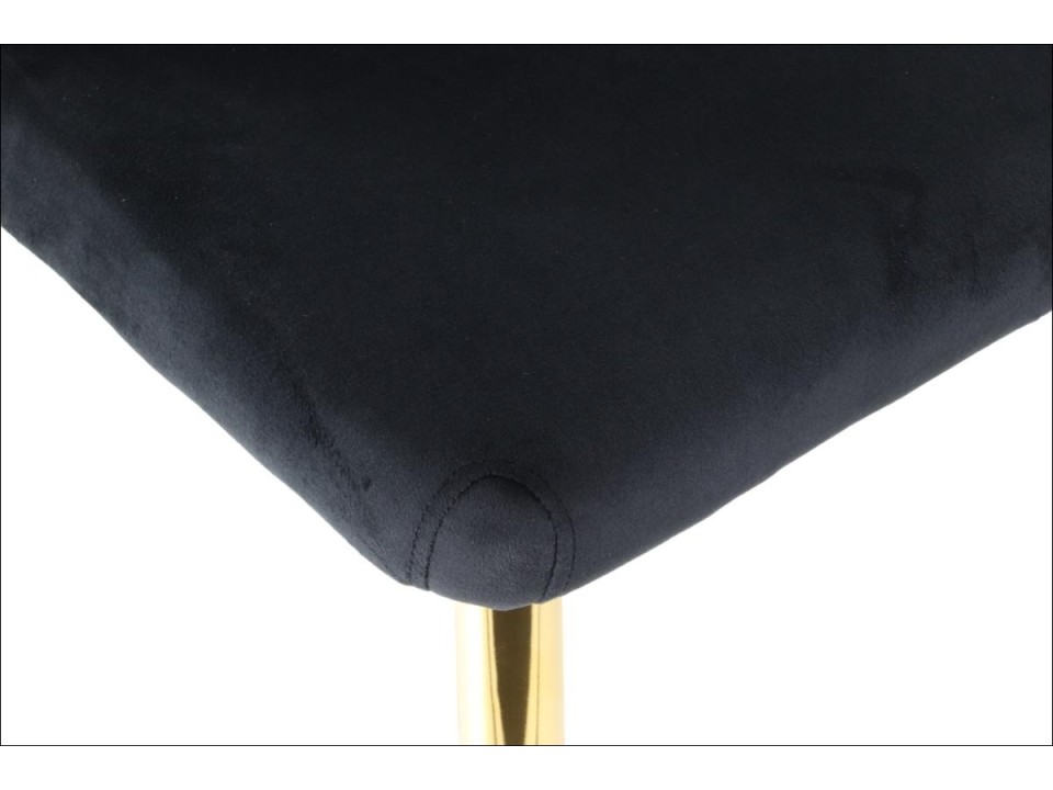 Krzesło CN-6080 czarny  stelaż złoty Stema