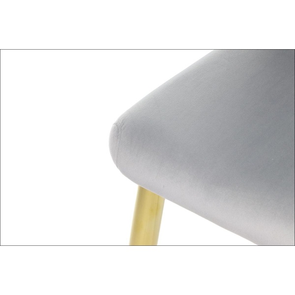 Krzesło do salonu i jadalni CN-6080 jasny szary  stelaż złoty Stema