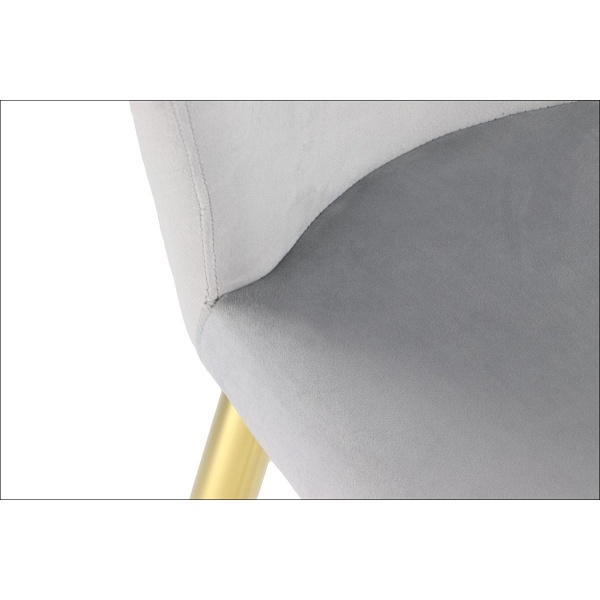 Krzesło do salonu i jadalni CN-6080 jasny szary  stelaż złoty Stema