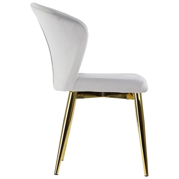 Krzesło do salonu i jadalni CN-6080 jasny szary  stelaż złoty Stema