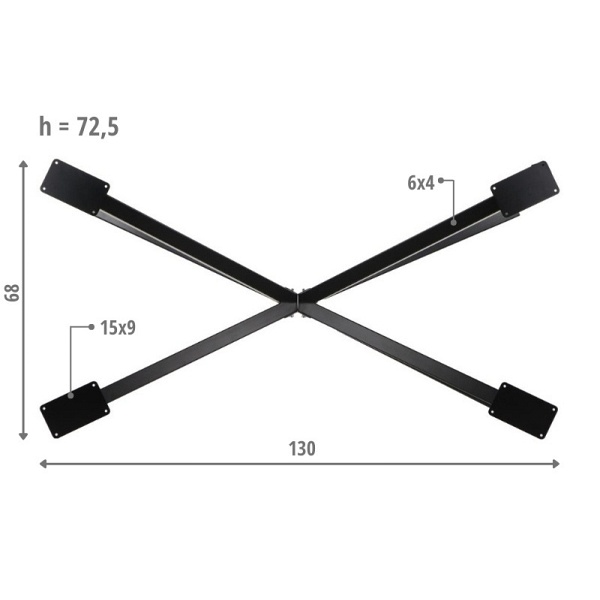 Stelaż ławy lub stolika NY-HF01 czarny Stema