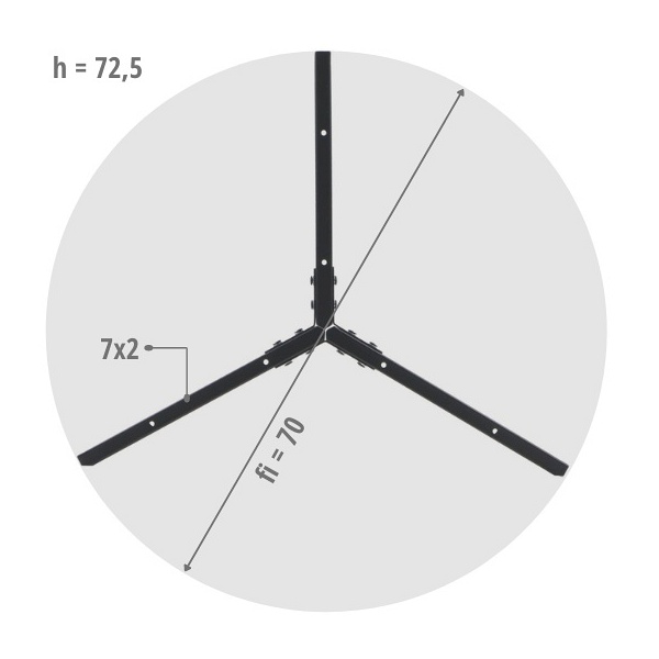 Stelaż ławy lub stolika NY-HF04A czarny Stema