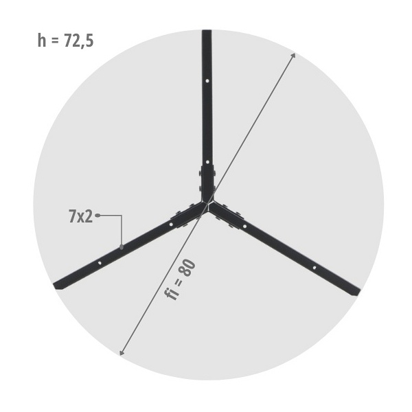 Stelaż ławy lub stolika NY-HF04B czarny Stema