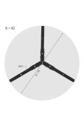 Stelaż ławy lub stolika NY-L02 czarny, h=42 Stema