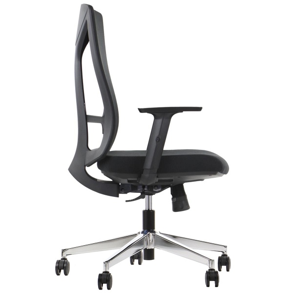 Krzesło obrotowe TONO czarny podstawa chromowana Stema