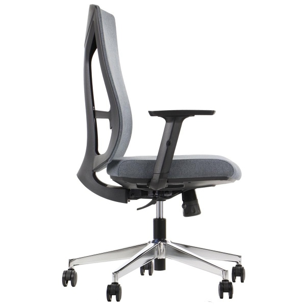 Krzesło obrotowe TONO grafit podstawa chromowana Stema