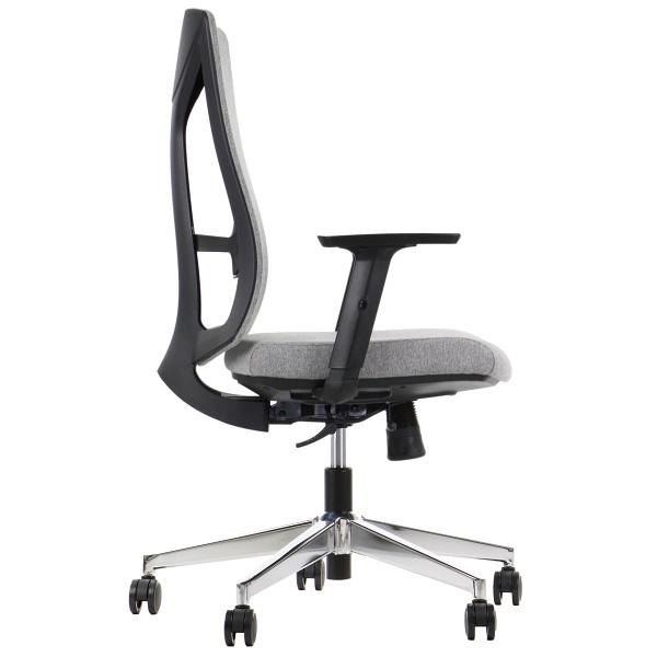 Krzesło obrotowe TONO szary podstawa chromowana Stema