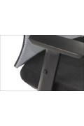 Krzesło obrotowe HAGER czarno-szary podstawa chromowana Stema