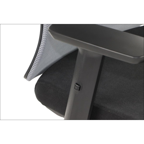 Krzesło obrotowe HAGER czarno-szary podstawa chromowana Stema