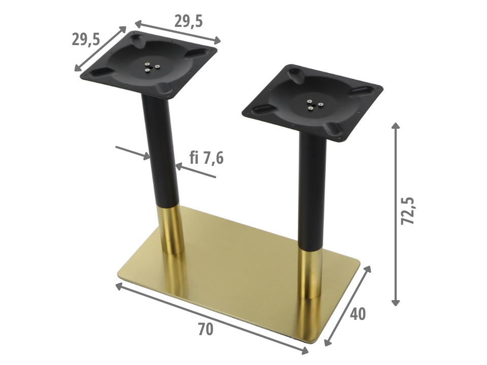Podstawa stolika ze stali nierdzewnej SH-3003-1/GB złoto/czarny Stema