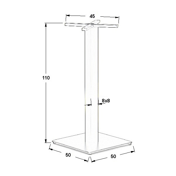 Podstawa stolika metalowa SH-5002-6/H/B Stema