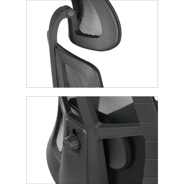 Krzesło obrotowe AKCENT czarny podstawa chromowana Stema