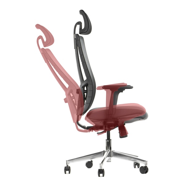 Krzesło obrotowe AKCENT szary-czarny podstawa chromowana Stema