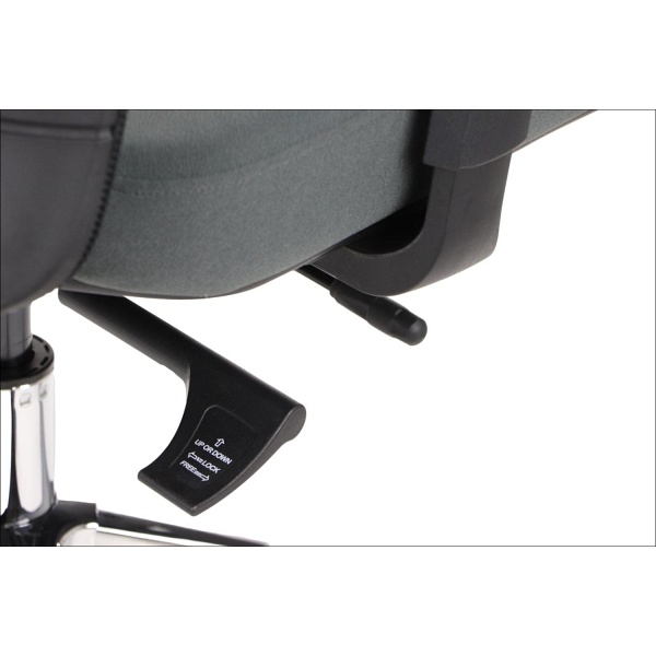 Krzesło obrotowe AKCENT szary-czarny podstawa chromowana Stema