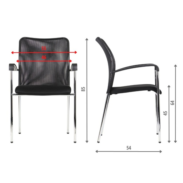 Krzesło stacjonarne HN-7501/CH CZARNY Stema