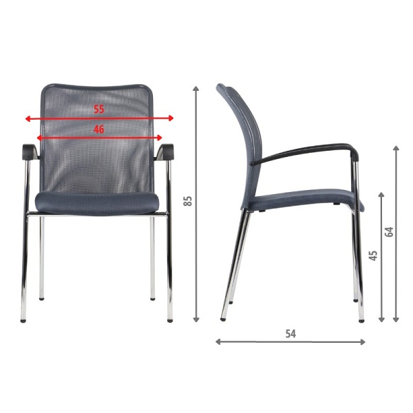 Krzesło stacjonarne HN-7501/CH SZARY Stema