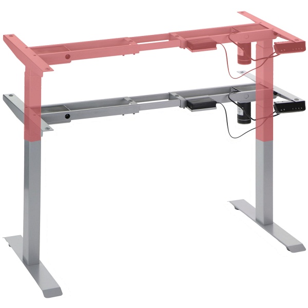 Stelaż biurka i stołu UT01N-2T SZARY Stema