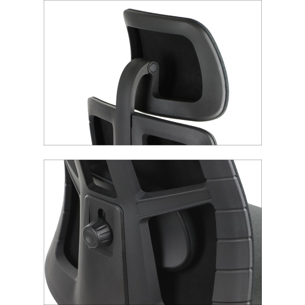 Krzesło obrotowe AKCENT/F czarny podstawa chromowana Stema