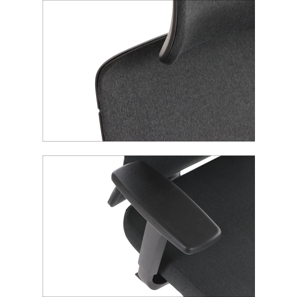 Krzesło obrotowe AKCENT/F czarny podstawa chromowana Stema