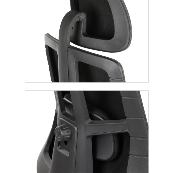 Krzesło obrotowe AKCENT/F grafit podstawa chromowana Stema