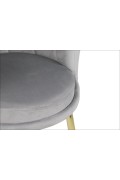 Krzesło do salonu i jadalni HTS-D41AG jasny szary stelaż złoty Stema
