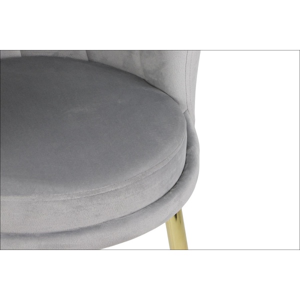 Krzesło do salonu i jadalni HTS-D41AG jasny szary stelaż złoty Stema