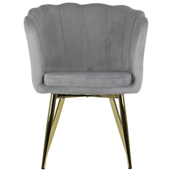 Krzesło do salonu i jadalni HTS-D41AG jasny szary stelaż złoty Stema