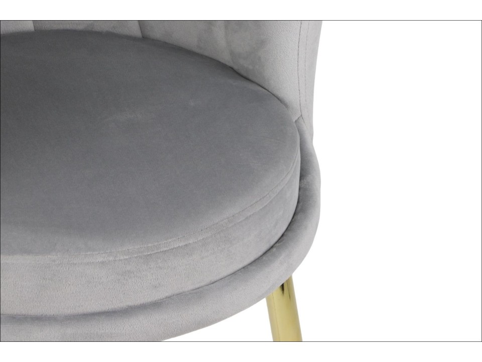 Krzesło do salonu i jadalni HTS-D41AG jasny szary stelaż złoty Stema