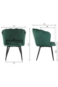 Krzesło do salonu i jadalni HTS-D41A ciemny zielony stelaż czarny Stema