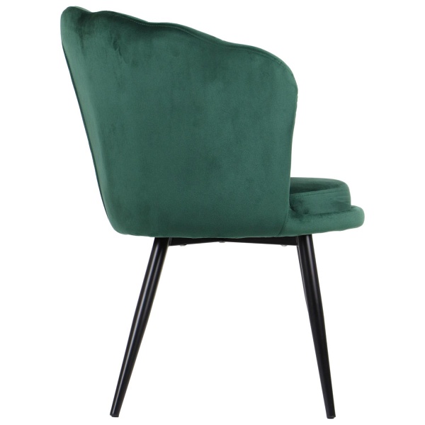 Krzesło do salonu i jadalni HTS-D41A ciemny zielony stelaż czarny Stema