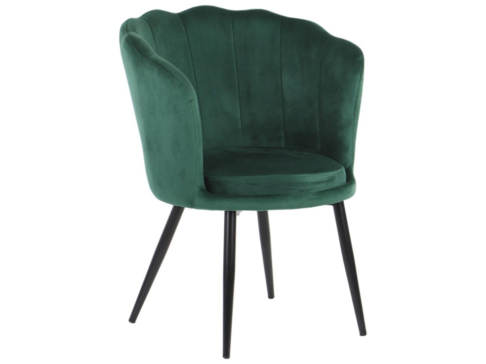 Krzesło do salonu i jadalni HTS-D41A ciemny zielony stelaż czarny Stema