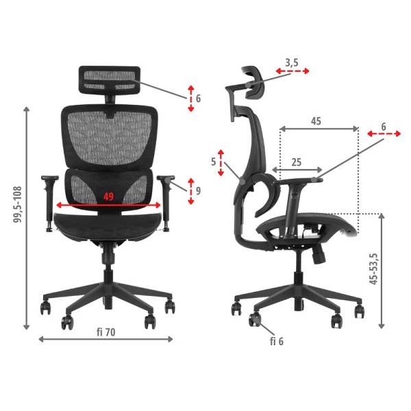 Fotel ErgoNew S1 siedzisko siatkowe Stema