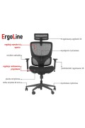 Fotel ErgoNew S1 siedzisko tkaninowe Stema