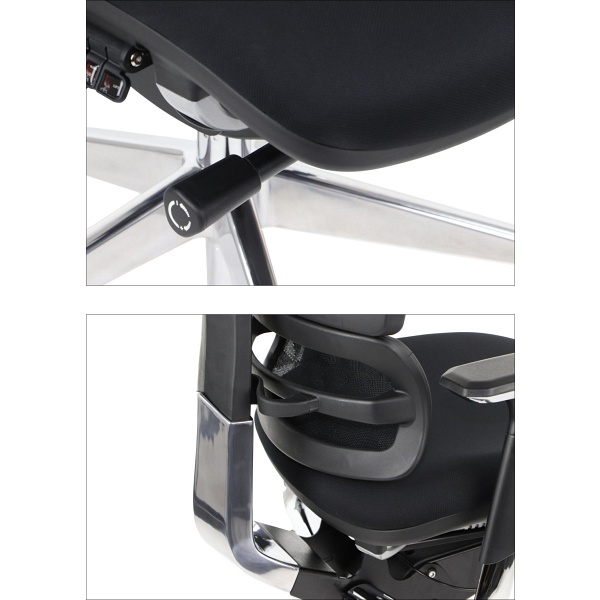 Fotel ErgoNew S7 siedzisko tkaninowe Stema