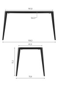 Stelaż biurka i stołu NY-A385 155x74x72,2 czarny Stema